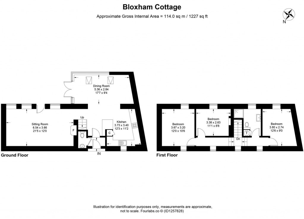 Floorplans For Fossebridge, Gloucestershire