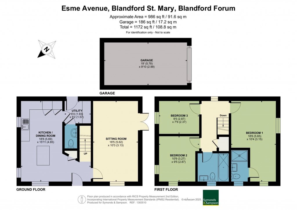 Floorplans For Esme Avenue, Blandford St. Mary, Blandford Forum