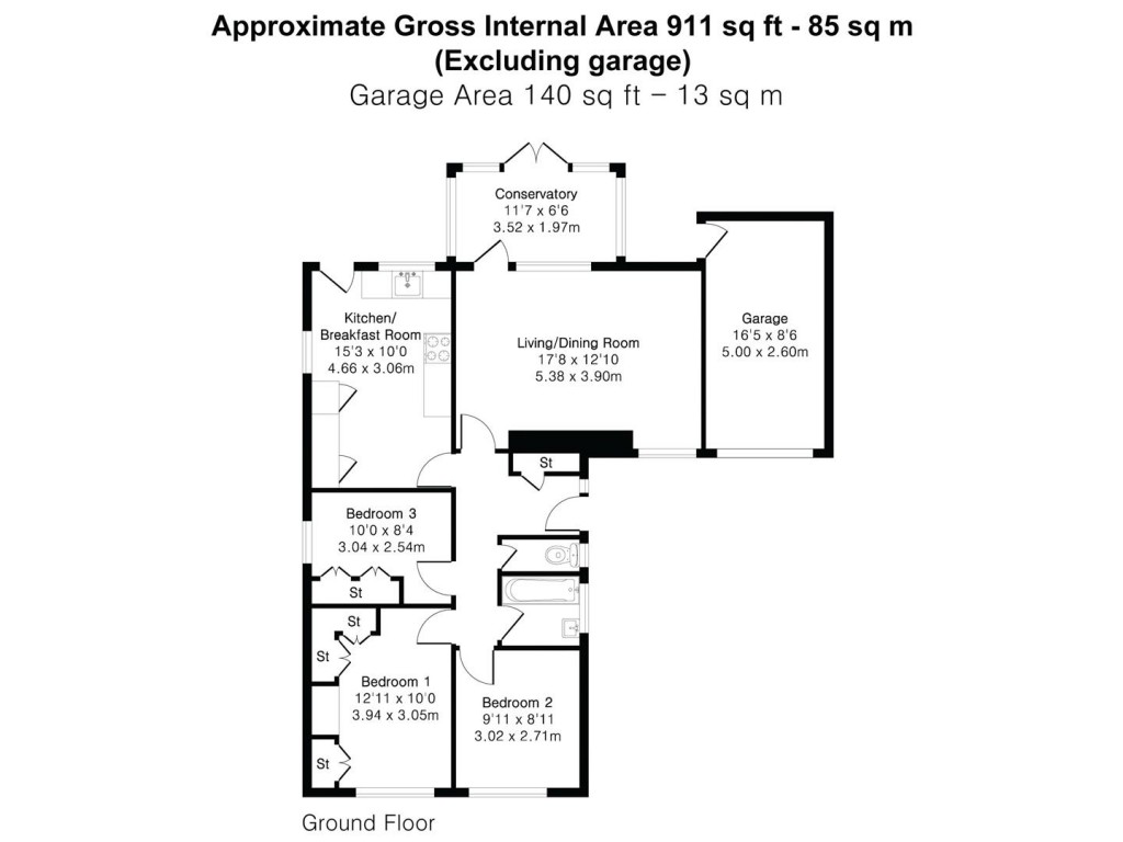 Floorplans For Loompits Way, Saffron Walden