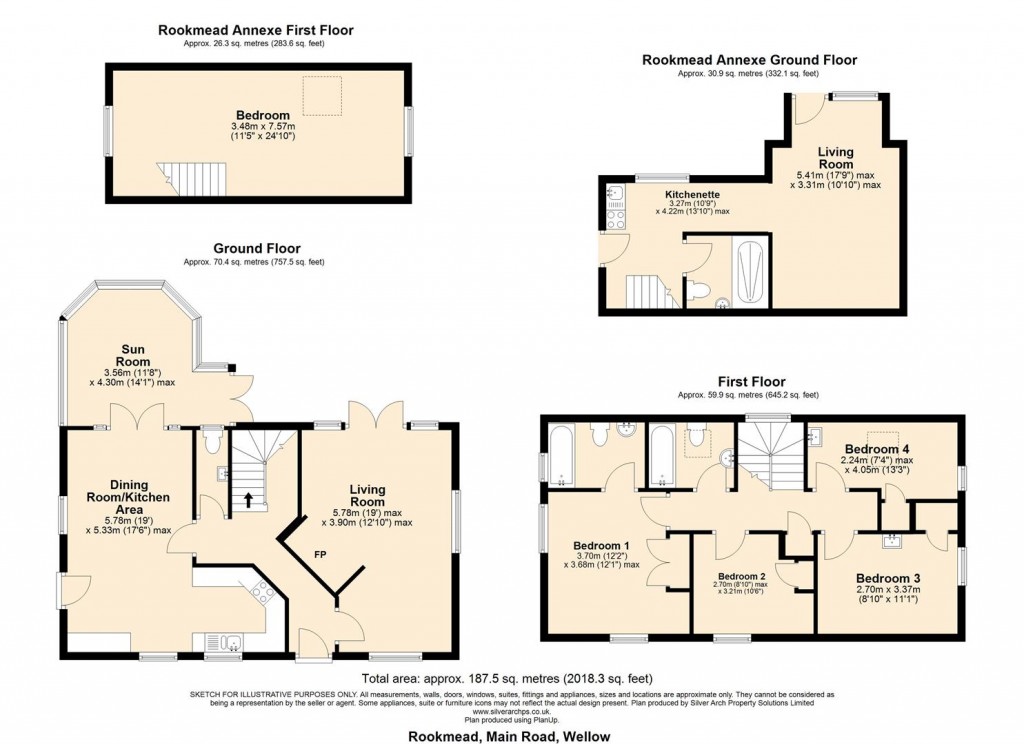 Floorplans For Wellow, Isle of Wight