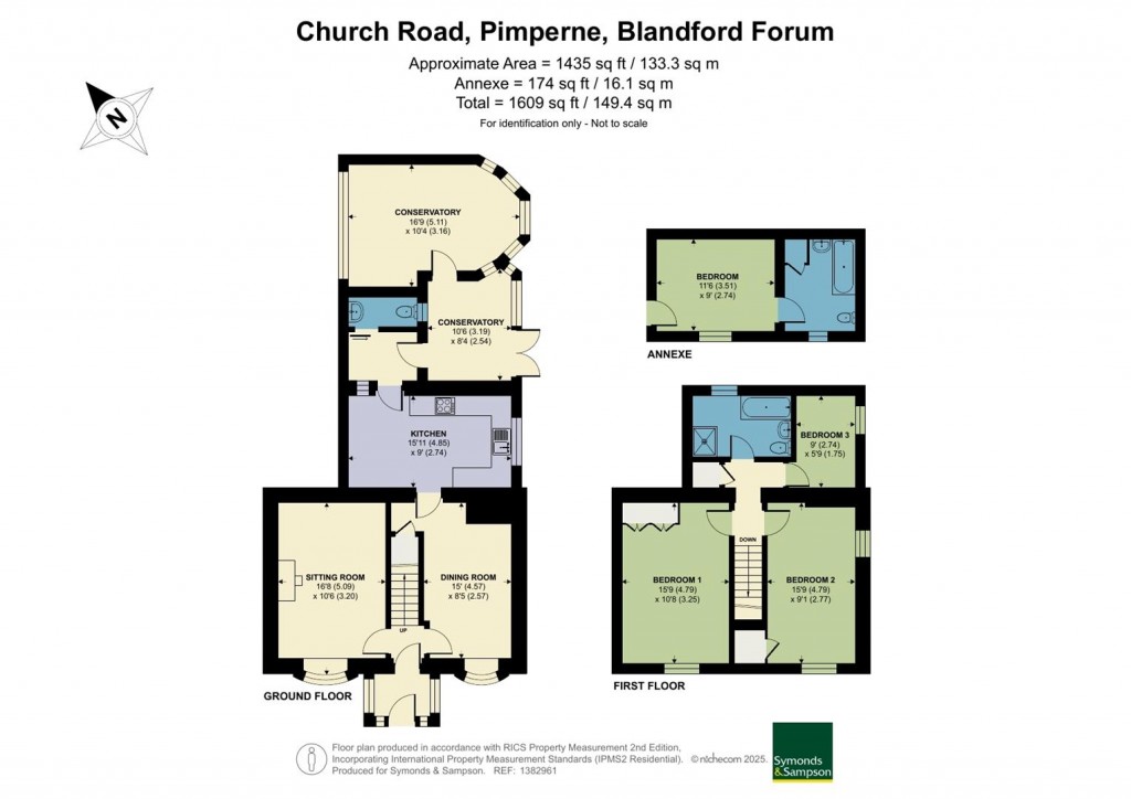 Floorplans For Church Road, Pimperne, Blandford Forum