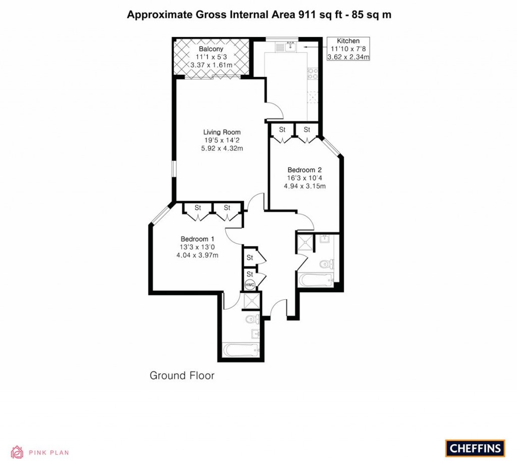 Floorplans For Eights Marina, Mariners Way, Cambridge