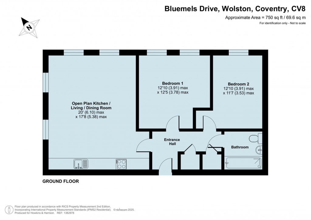 Floorplans For Bluemels Drive, Wolston, Coventry, CV8
