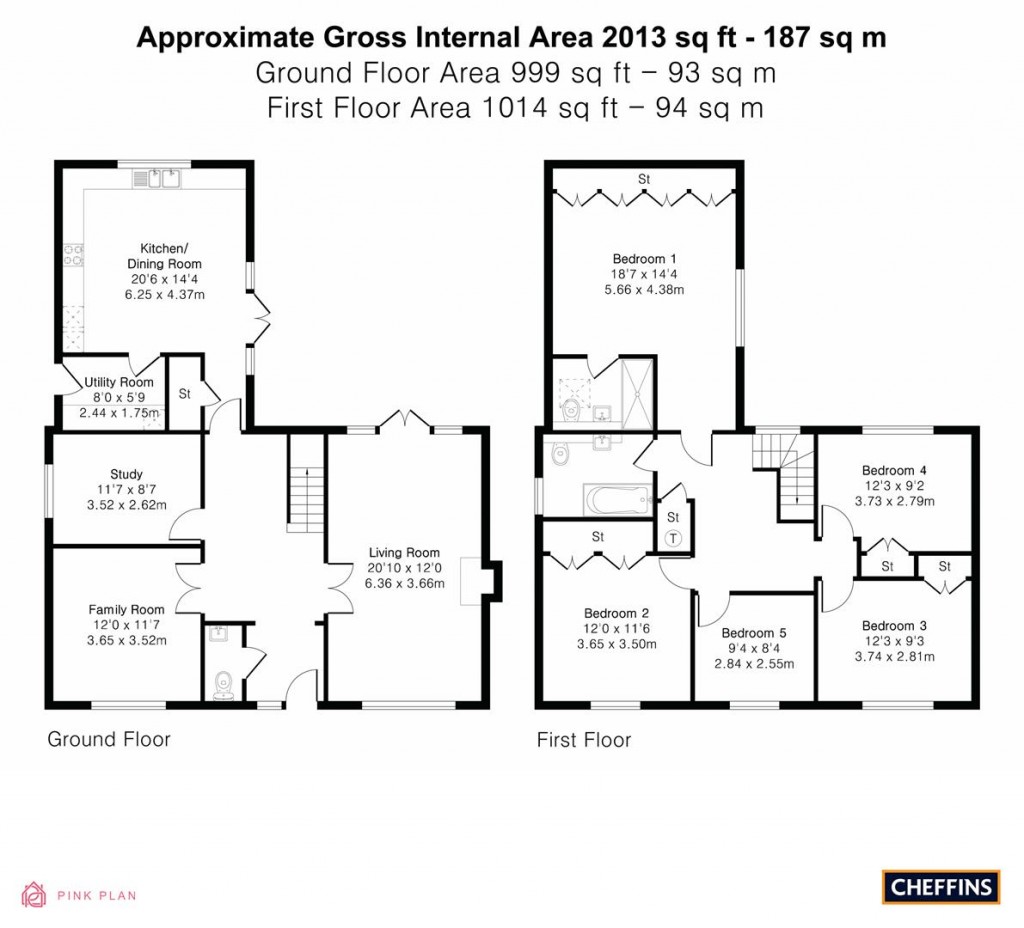 Floorplans For Thornbury, Comberton, Cambridge