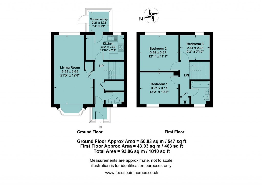 Floorplans For Beaumaris Close, Banbury