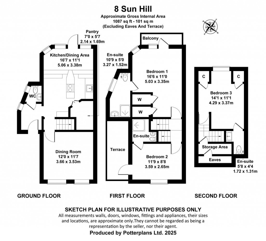 Floorplans For Sun Hill, Cowes, Isle of Wight