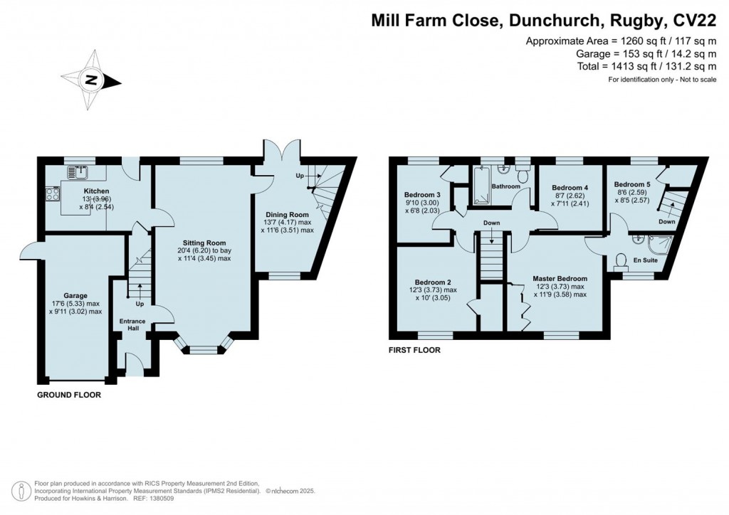 Floorplans For Mill Farm Close, Dunchurch, Rugby