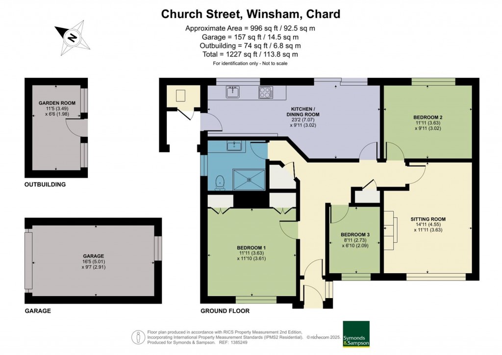 Floorplans For Church Street, Winsham, Chard