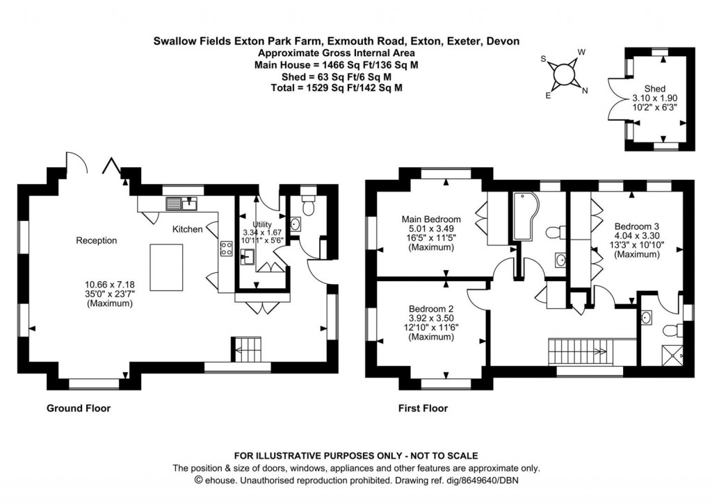 Floorplans For Exton Park Farm, Exton, Exeter