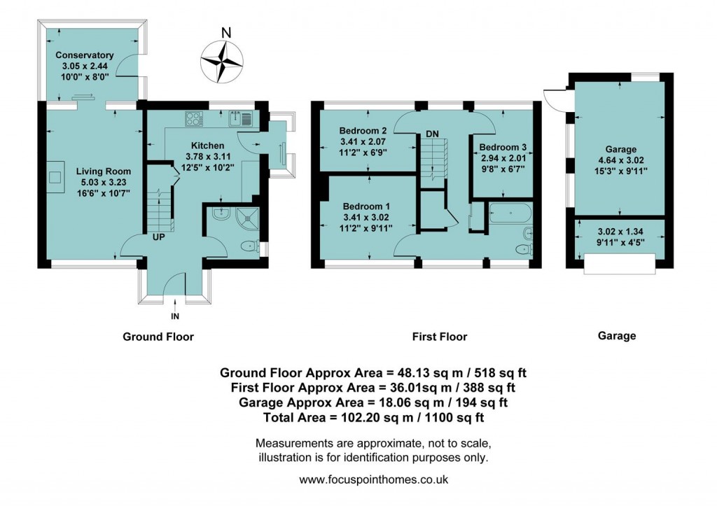 Floorplans For Newcombe Close, Milcombe, Banbury
