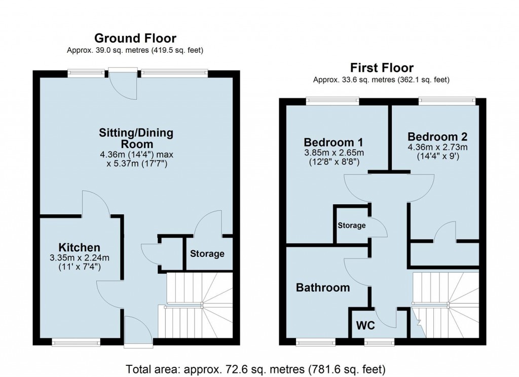 Floorplans For Drywell Court, Standens Barn, Northampton, NN3