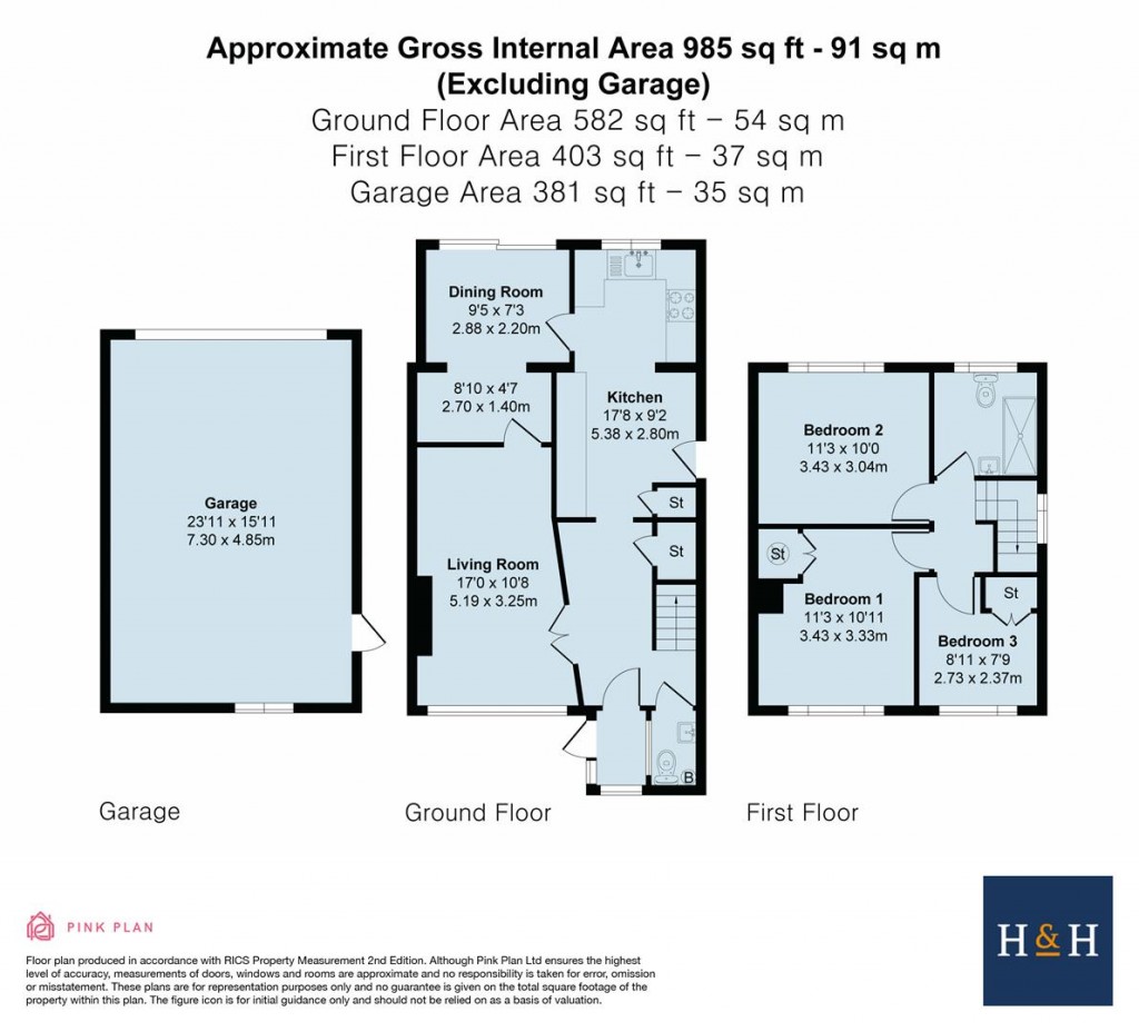 Floorplans For St. Augustin Way, Daventry, NN11
