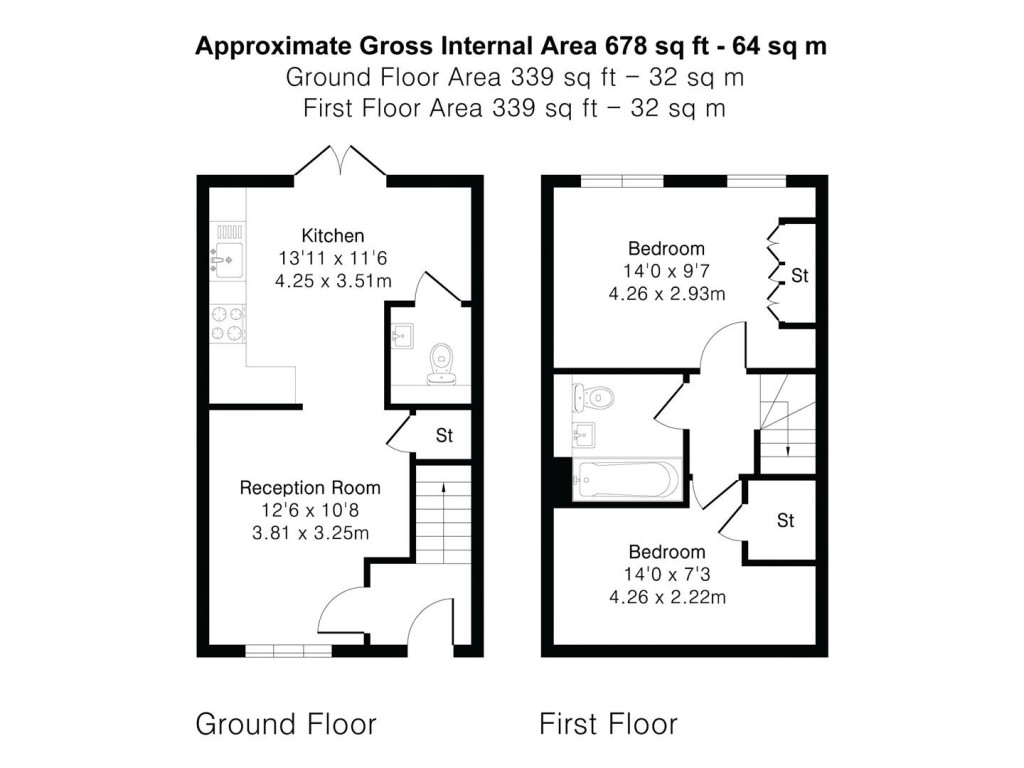 Floorplans For King Charles Drive, Stansted Mountfitchet, Stansted