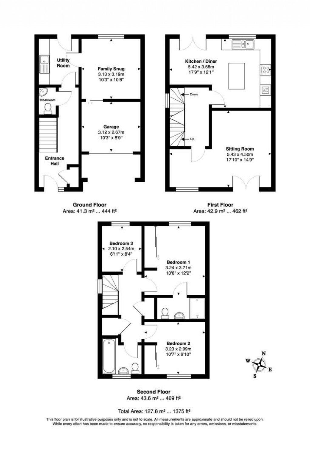 Floorplans For Meadow Acre Road, Gittisham, Honiton