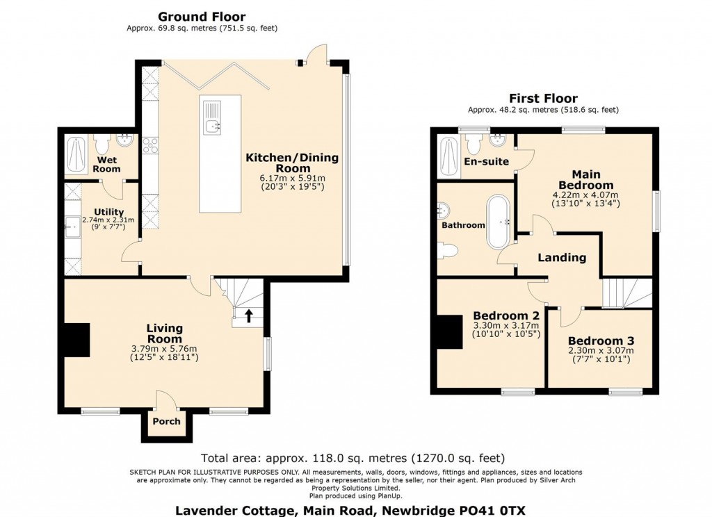Floorplans For Newbridge, Isle Of Wight