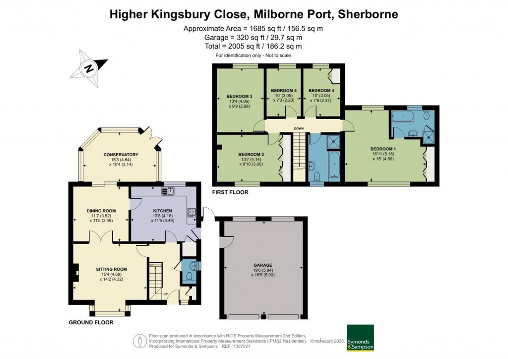 Floorplans For Higher Kingsbury Close, Milborne Port, Sherborne
