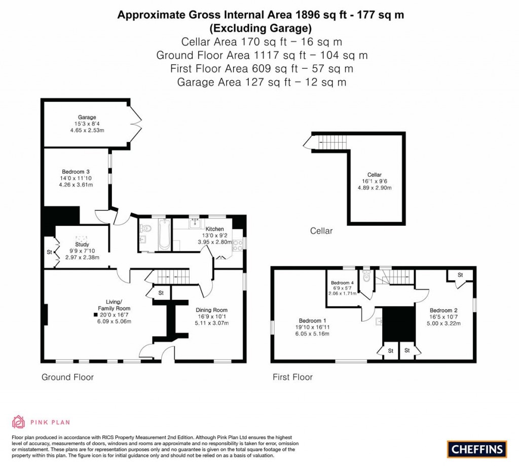 Floorplans For High Street, Swaffham Prior