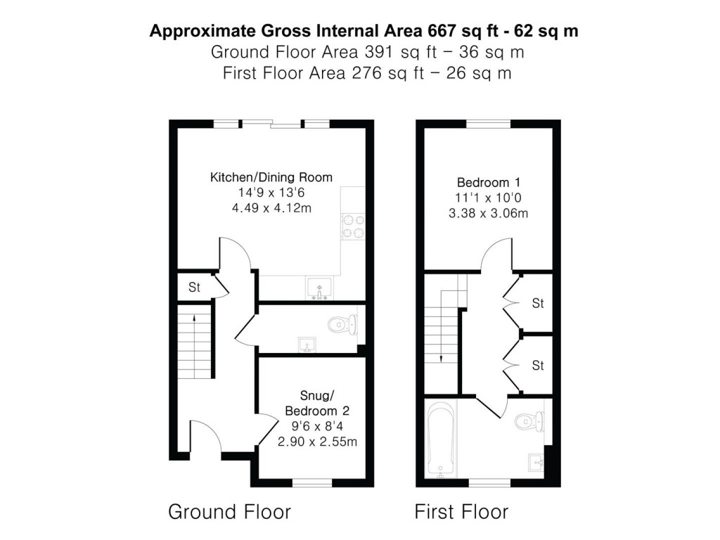 Floorplans For Finchs Field, Little Eversden, Cambridge