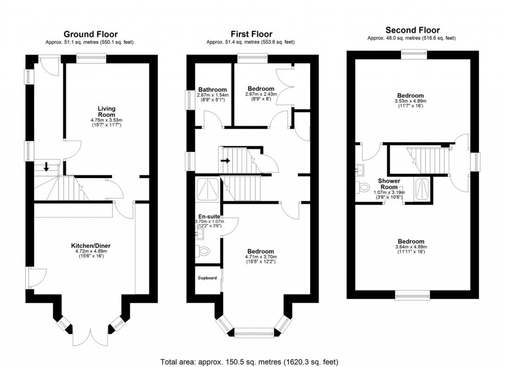 Floorplans For Carisbrooke, Isle of Wight