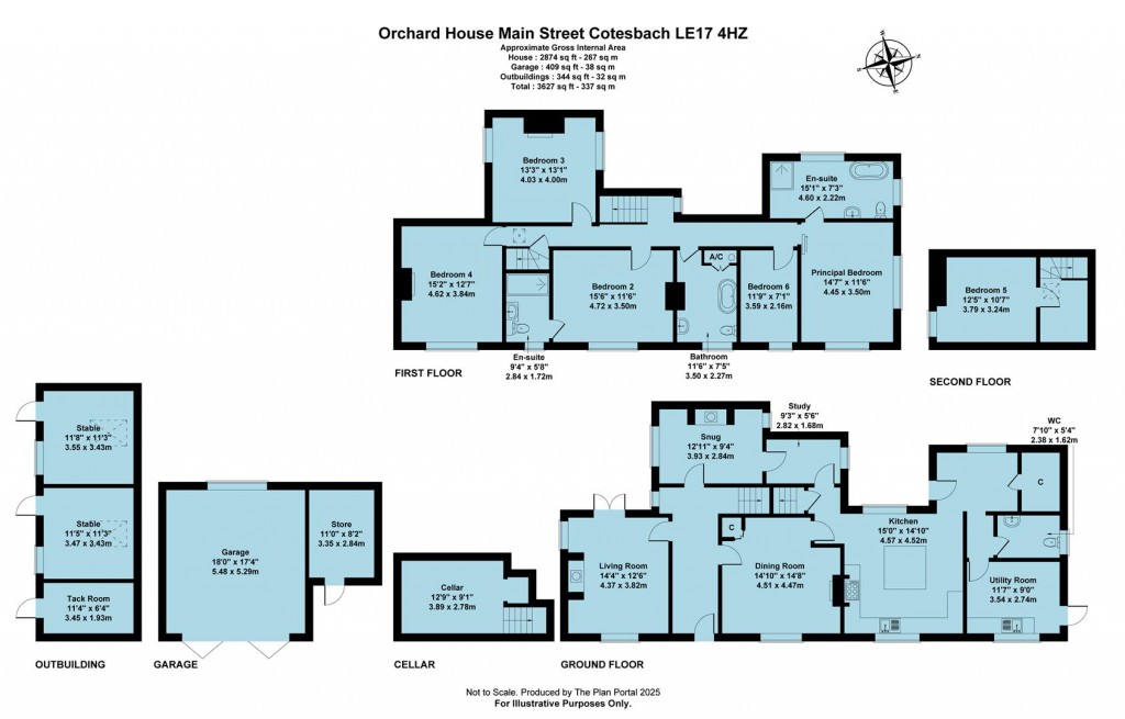 Floorplans For Main Street, Cotesbach, Lutterworth, LE17