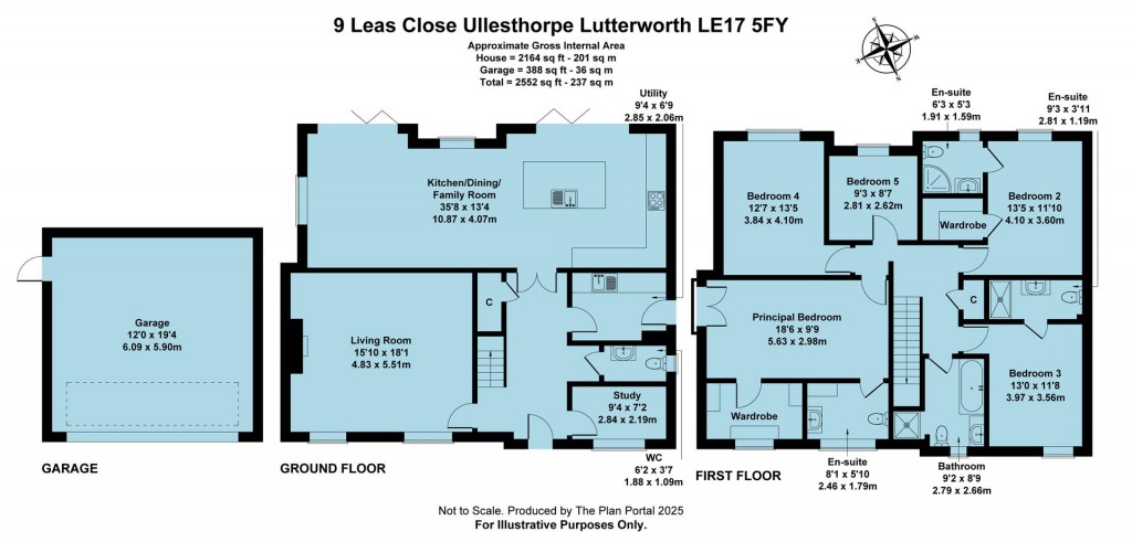 Floorplans For Leas Close, Ullesthorpe, Lutterworth