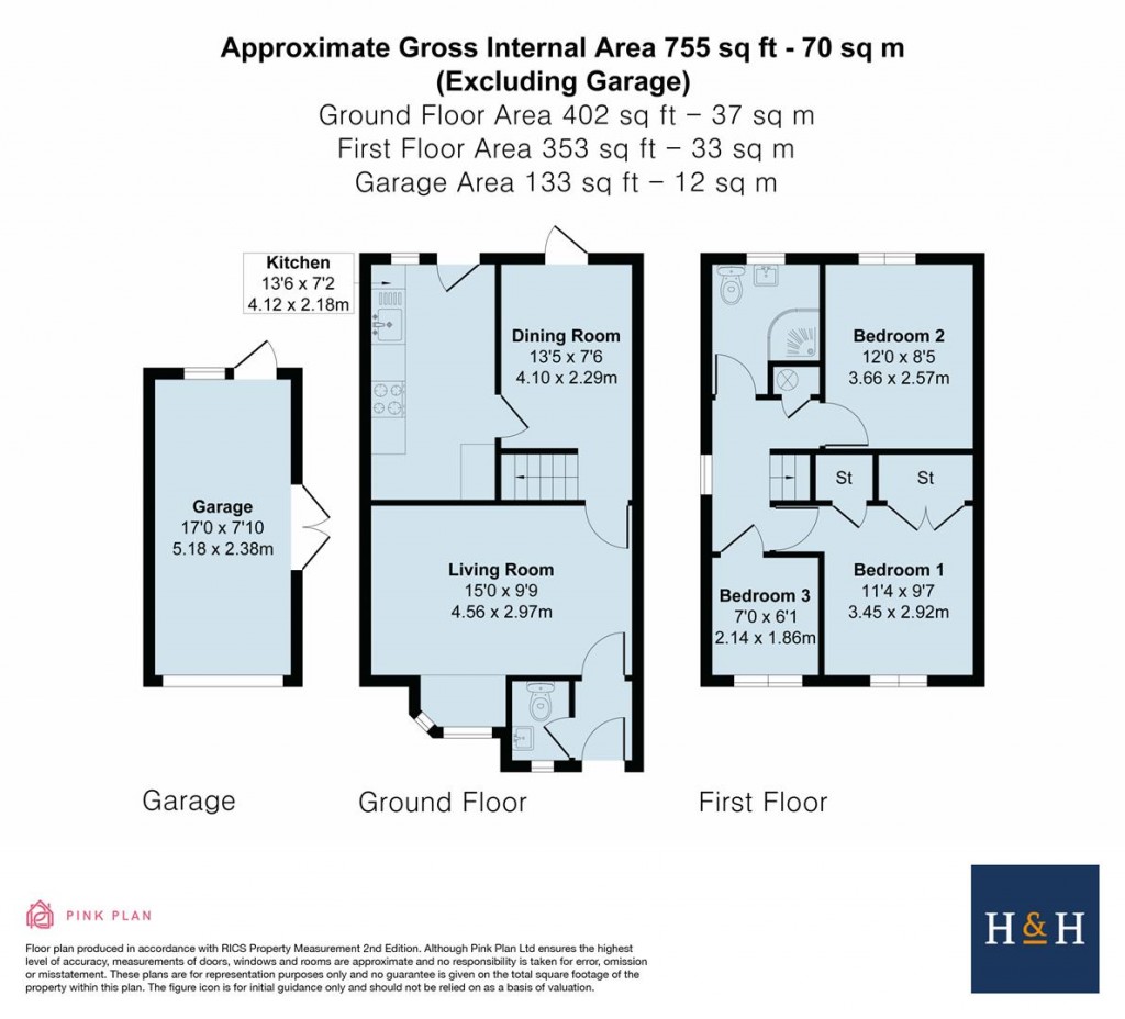 Floorplans For St. Anthonys Close, Daventry, NN11