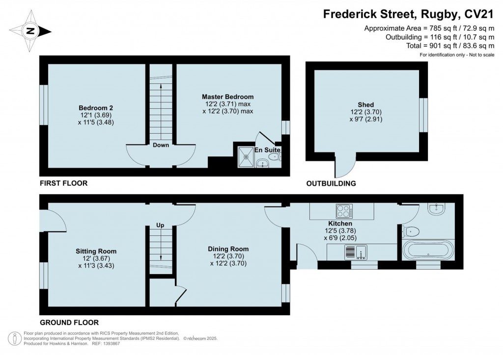 Floorplans For Frederick Street, Rugby, CV21