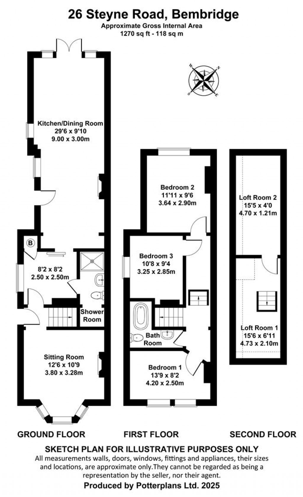 Floorplans For Bembridge, Isle of Wight