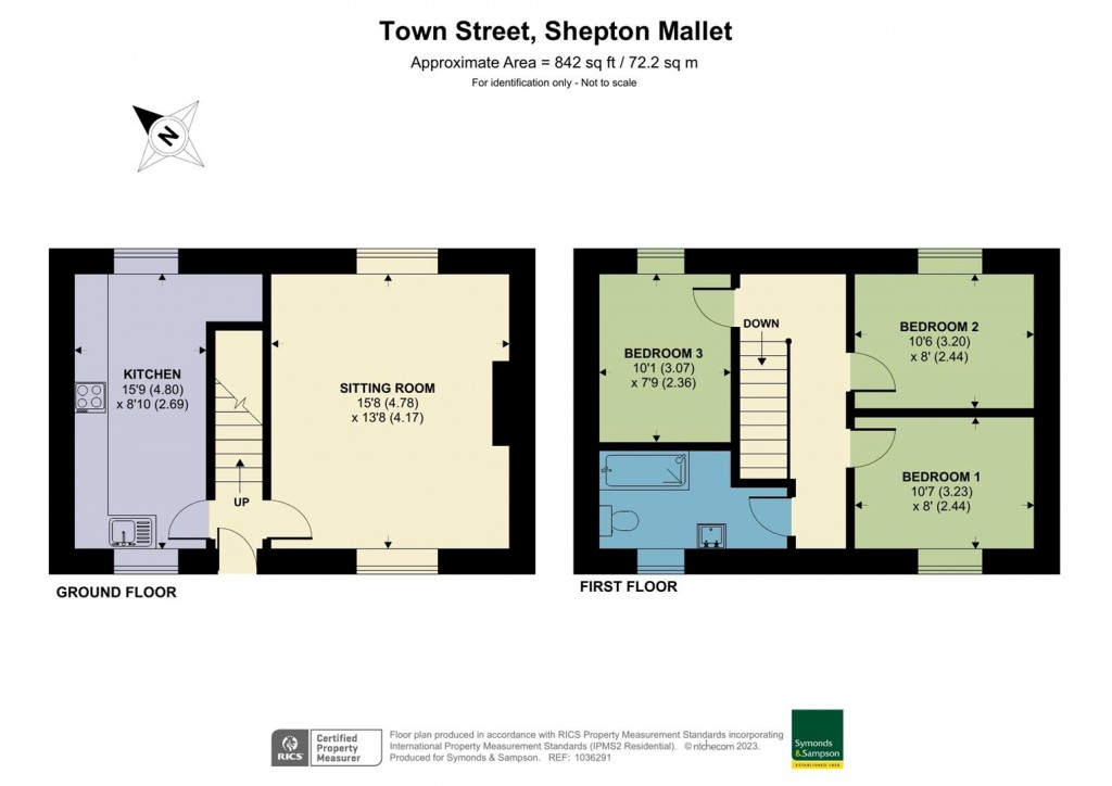 Floorplans For Town Street, Shepton Mallet