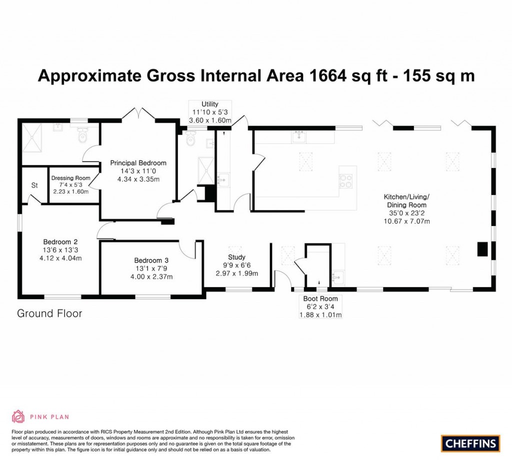 Floorplans For High Street, Little Abington, Cambridge