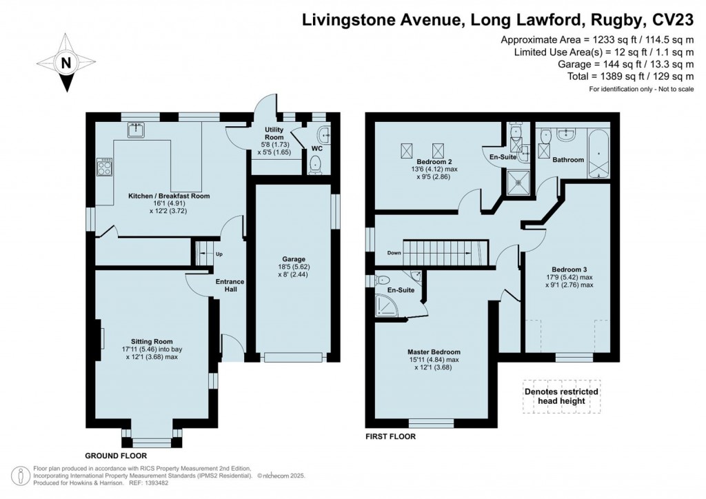 Floorplans For Livingstone Avenue, Long Lawford, Rugby
