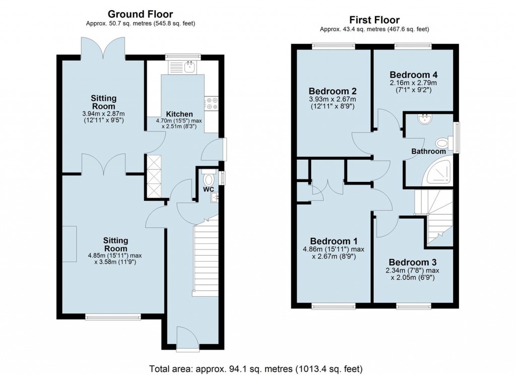 Floorplans For Kentstone Close, Northampton, NN2