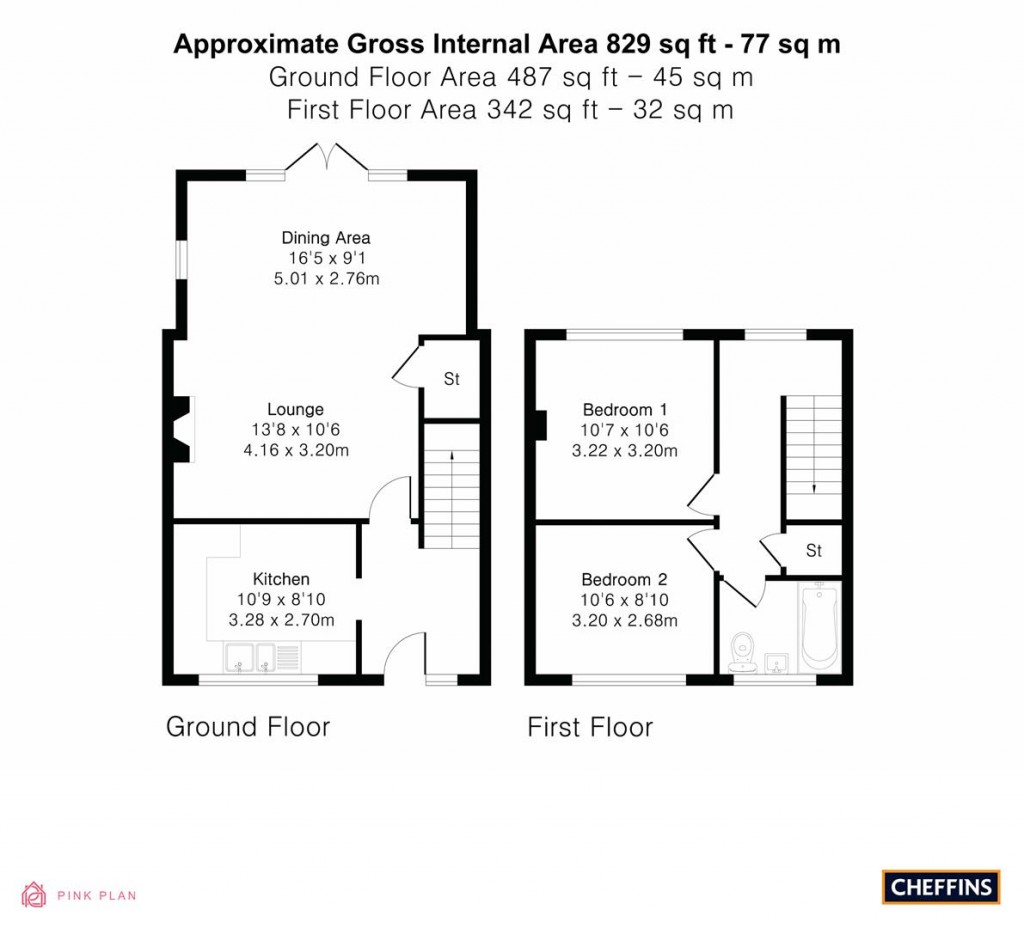 Floorplans For Flambards Close, Meldreth, Royston