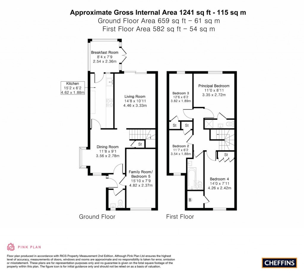 Floorplans For Elsworth Place, Cambridge