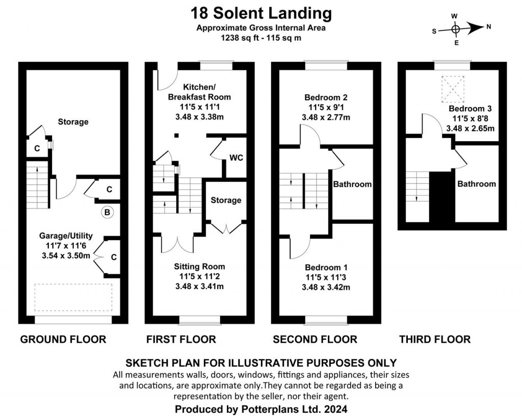 Floorplans For Bembridge, Isle of Wight