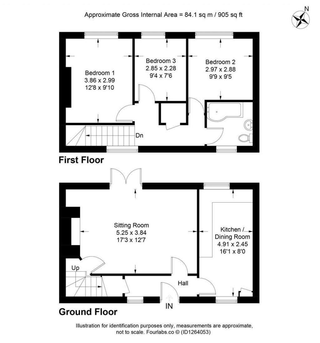 Floorplans For Higher Town, Sampford Peverell, Tiverton