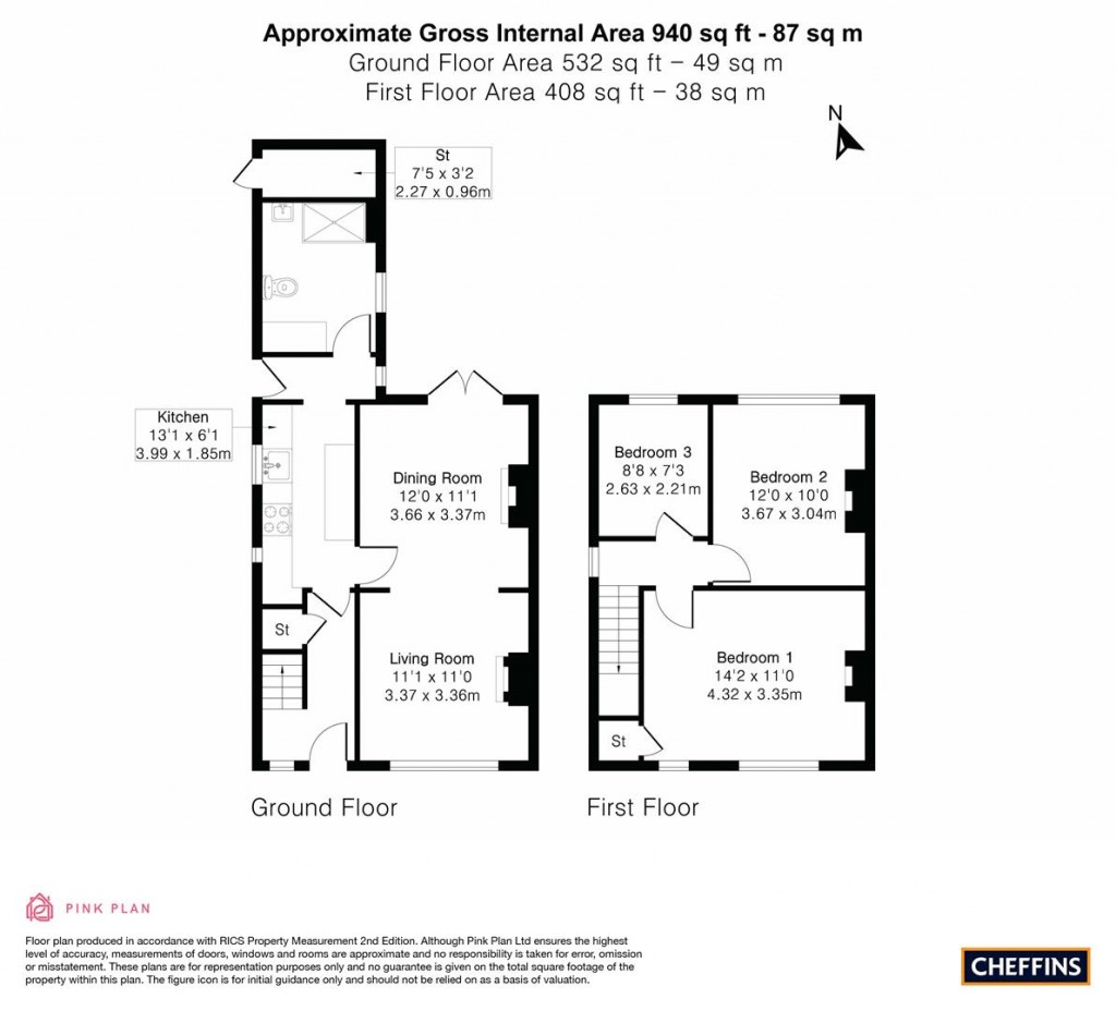 Floorplans For Pierce Lane, Fulbourn, Cambridge