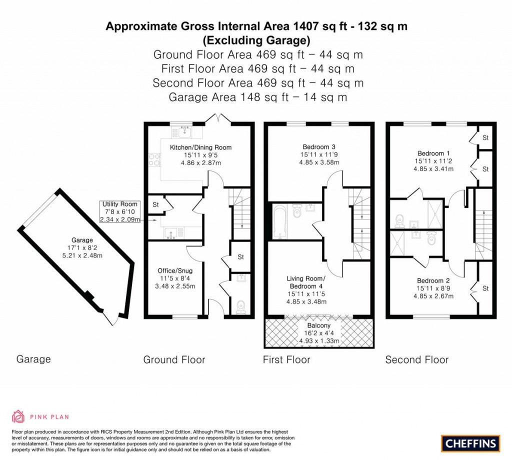 Floorplans For Rustat Road, Cambridge