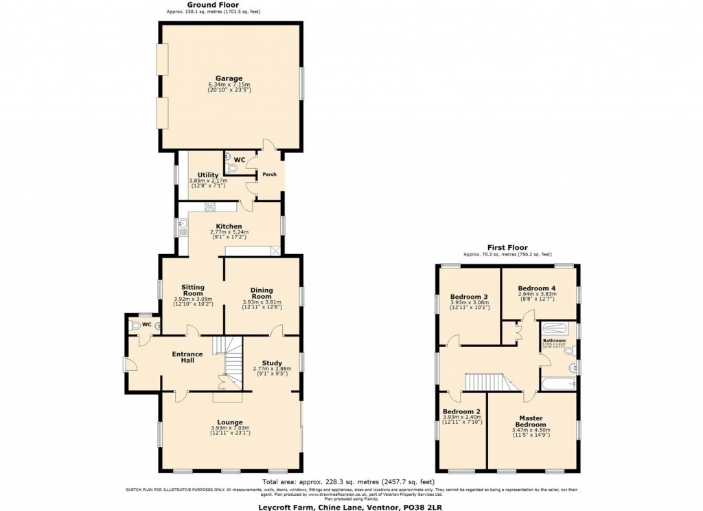 Floorplans For Chine Lane, Atherfield