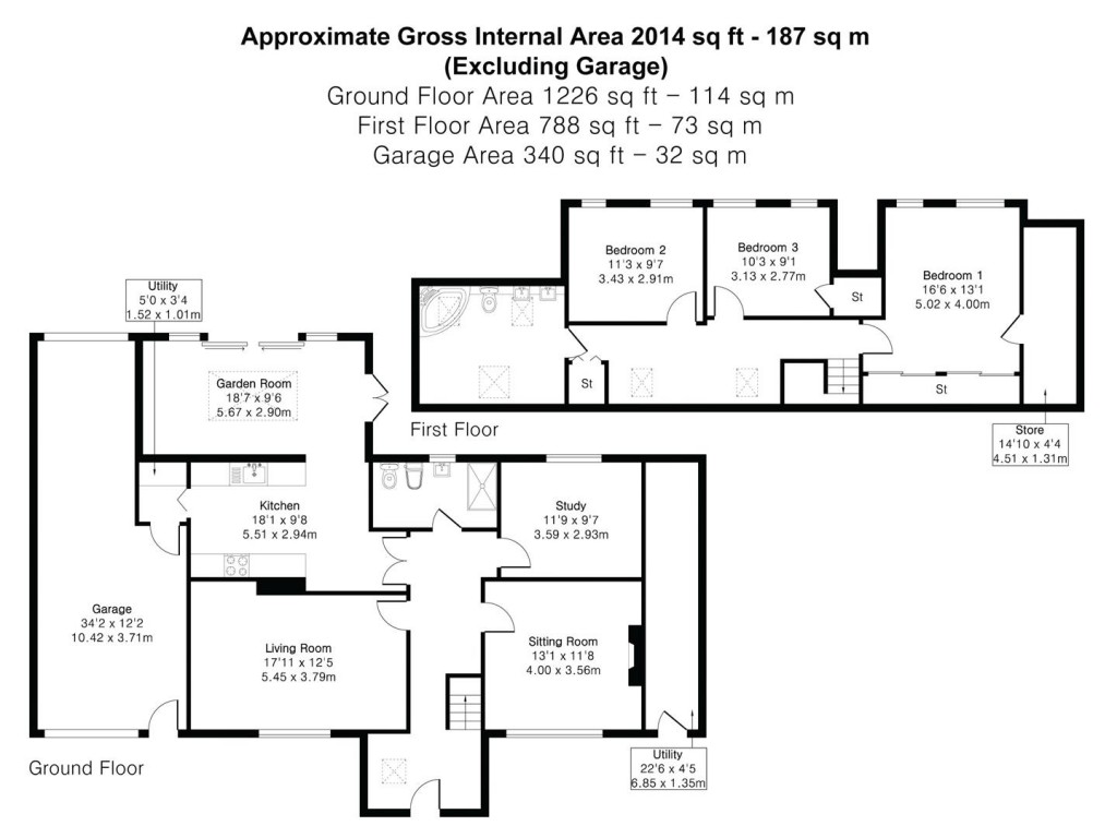 Floorplans For Church Lane, Abington, Cambridge