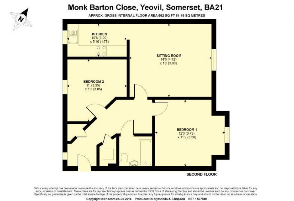 Floorplans For Monk Barton Close, Yeovil, Somerset