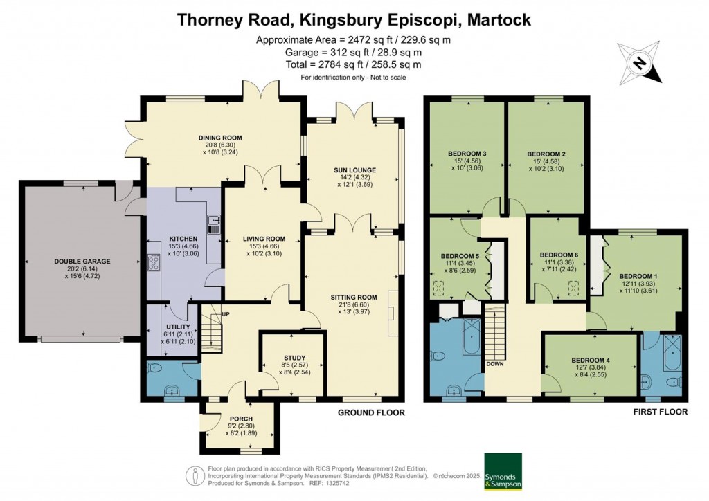 Floorplans For Thorney Road, Kingsbury Episcopi, Martock