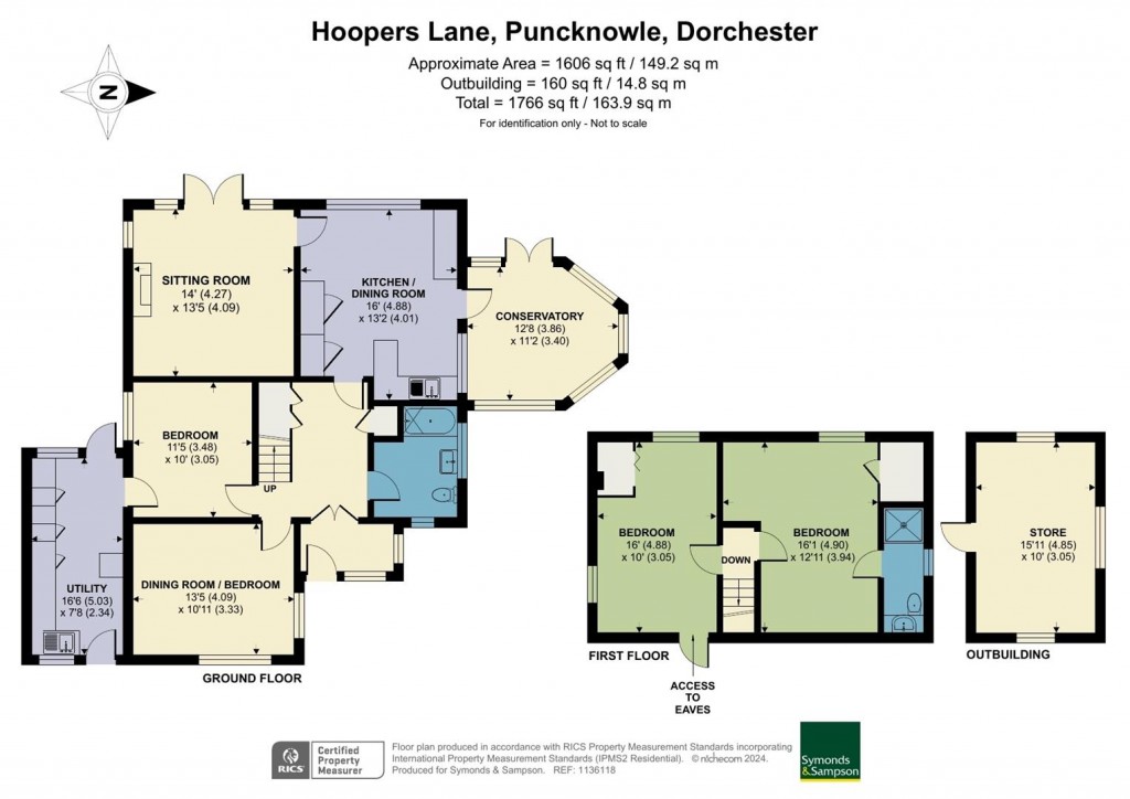 Floorplans For Hoopers Lane, Puncknowle