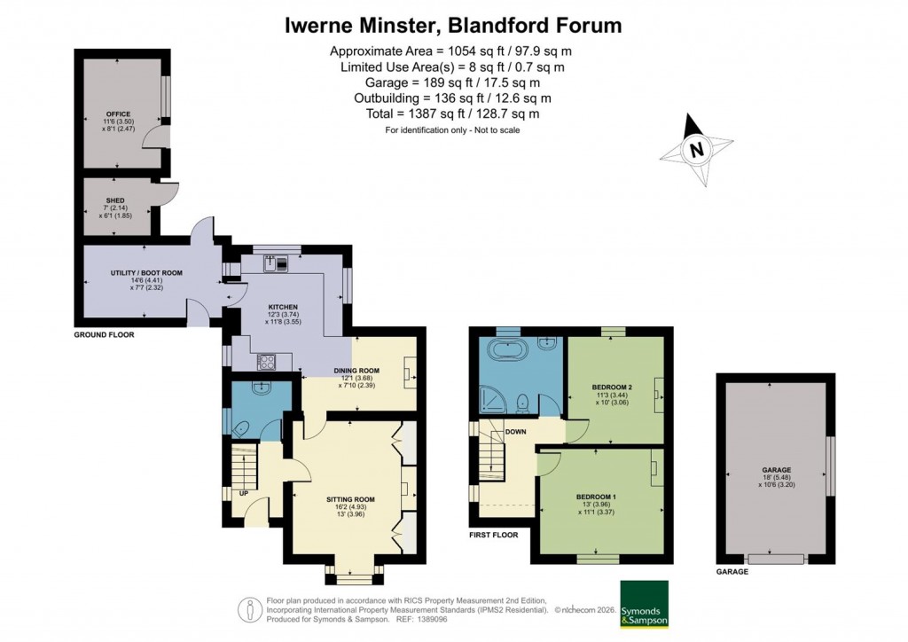 Floorplans For The Chalk, Iwerne Minster, Blandford Forum