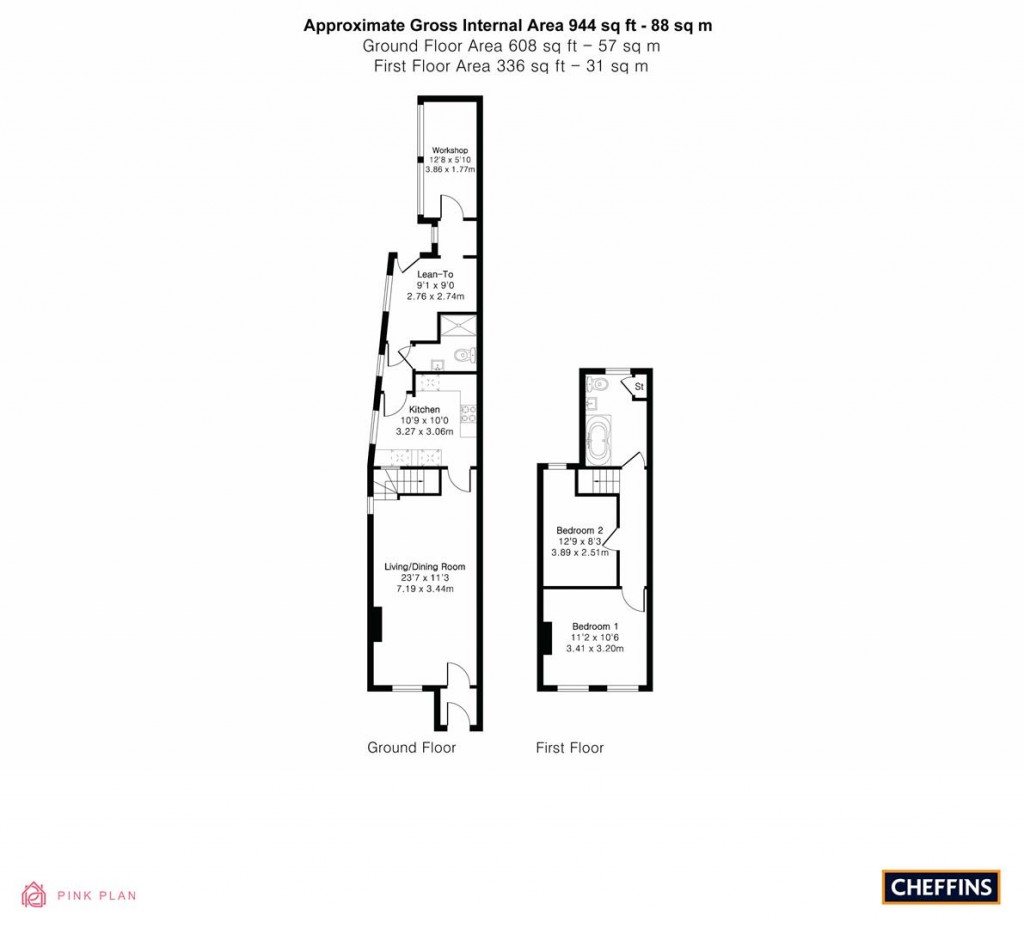Floorplans For River Lane, Cambridge