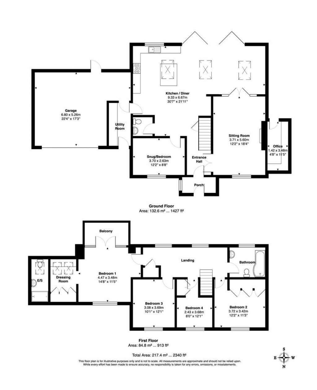 Floorplans For Shute Road, Kilmington, Axminster
