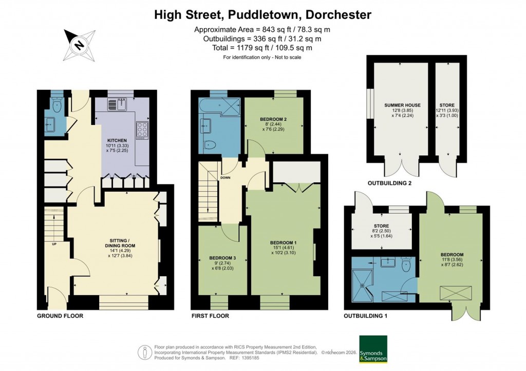 Floorplans For High Street, Puddletown, Dorchester