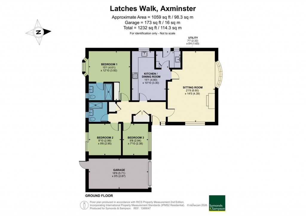 Floorplans For Latches Walk, Axminster