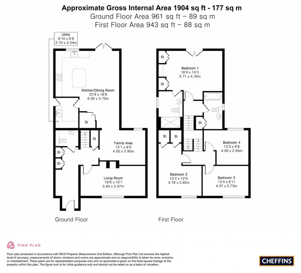 Floorplans For The Grange, Therfield, Royston
