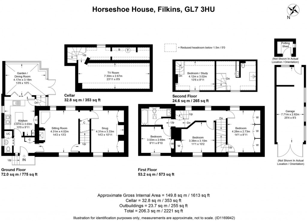 Floorplans For Filkins, Oxfordshire